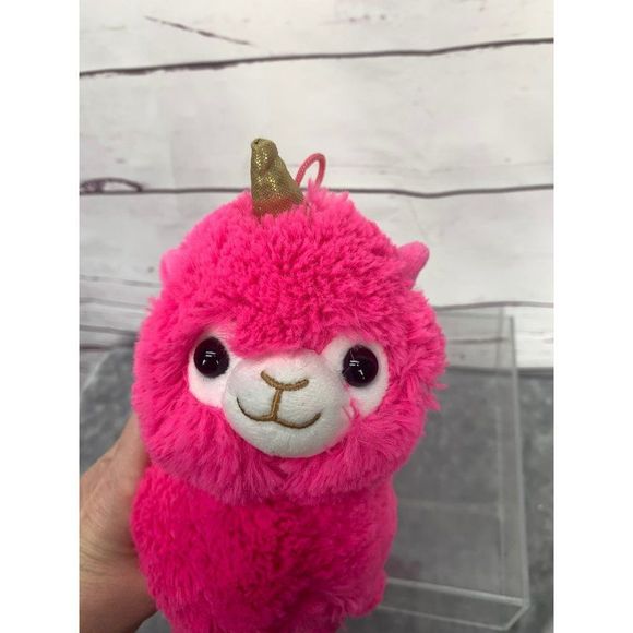 Peek a boo toys Hot Pink‎ Unicorn Llama Stuffed Plush Animal Toy - Picture 6 of 6